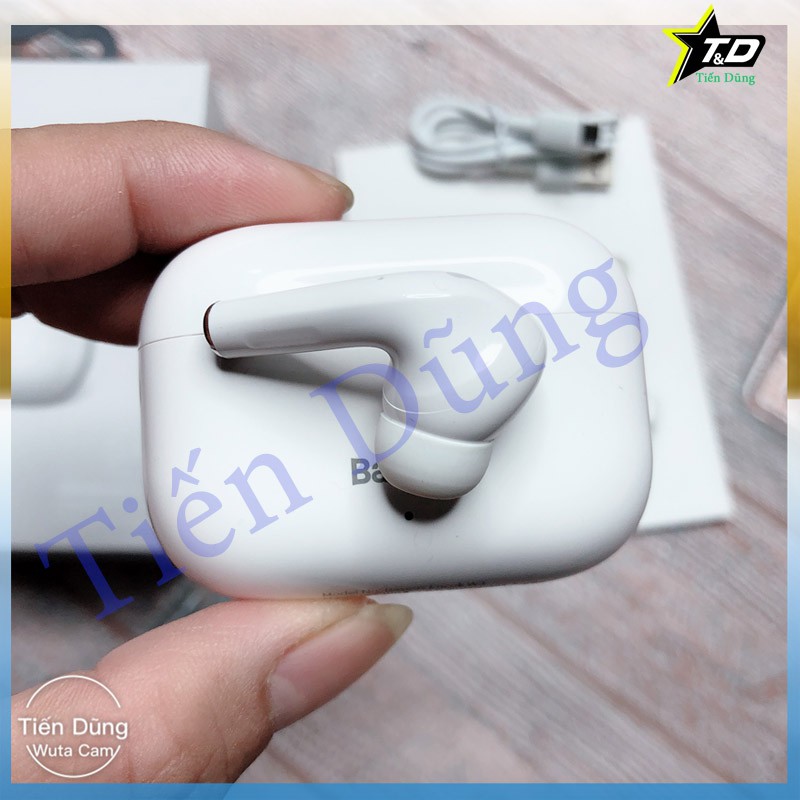 Tai nghe bluetooth baseus W3 dòng tai nghe không dây của baseus chình hãng kiểu dáng tương tự appe