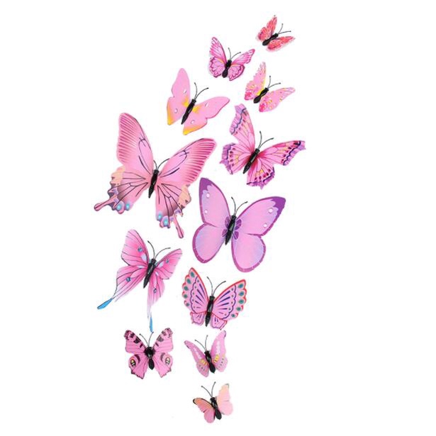 Bộ 12 Con Bướm 3D Dán Tường
