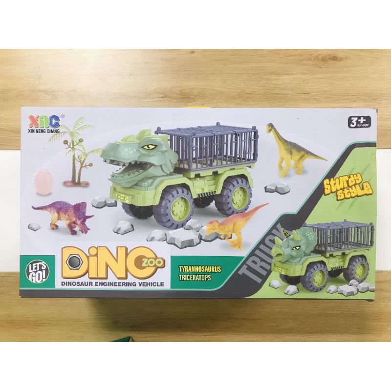 Xe chở khủng long Dino X, Đồ chơi xe ô tô khủng long chở thú chuyên dụng cỡ lớn trẻ em [Tặng bộ khủng long]
