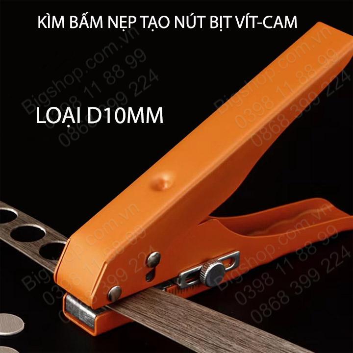 Kìm bấm nẹp nhựa, gỗ veneer tạo nút bịt đầu Vít-Cam đa năng D8mm-D10mm-D15mm tùy chọn