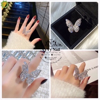 Nhẫn đá chụp mẫu nail