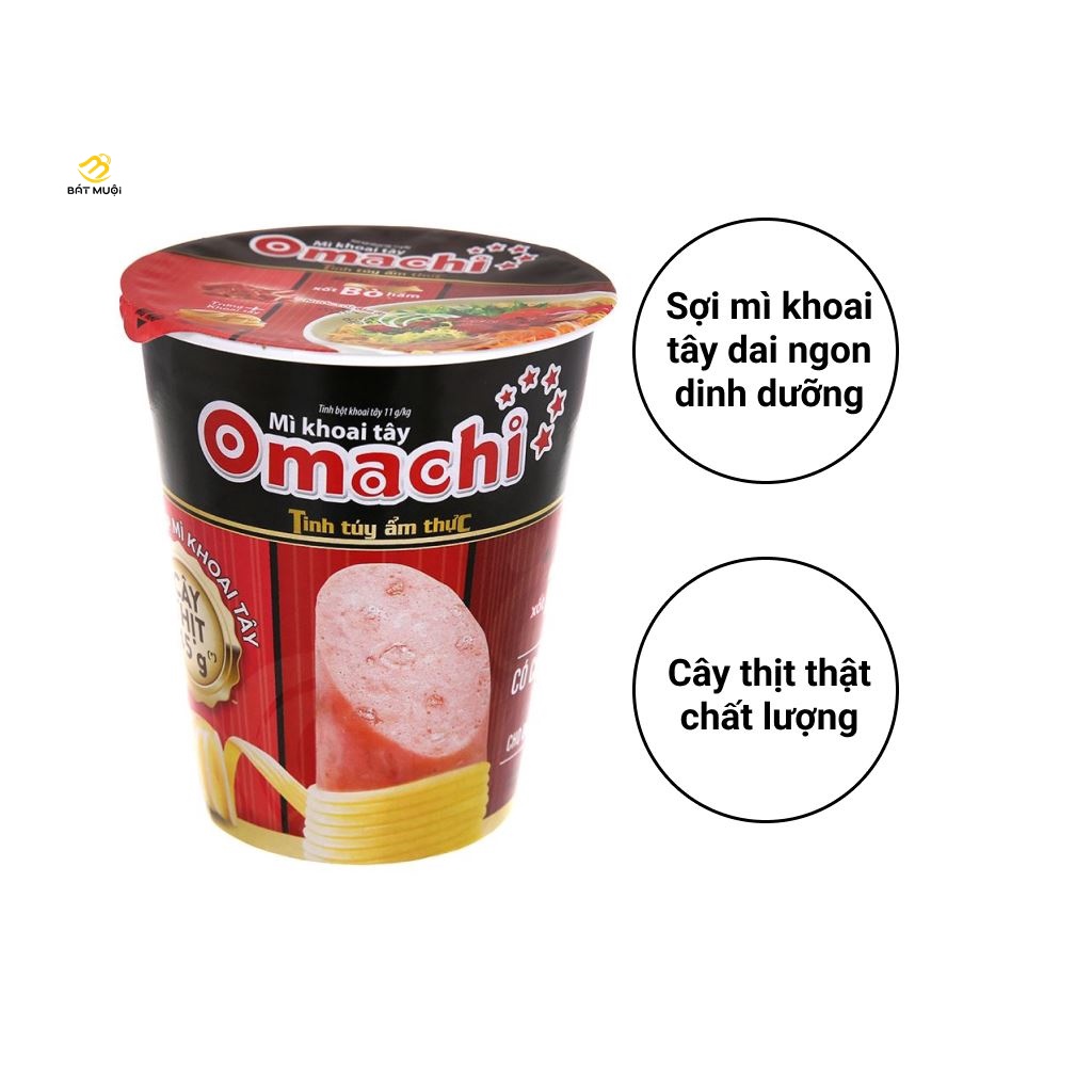 Mì khoai tây Omachi xốt bò hầm ly 113g