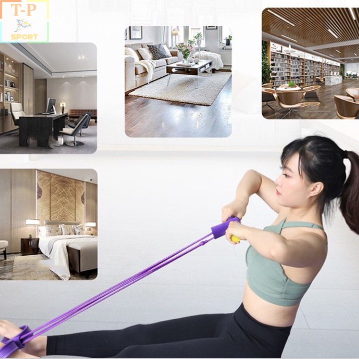 Dây Kéo Đàn Hồi 4 Ống Cao Su tập GYM, YOGA ❤️FREESHIP❤️ Dây Kéo Cao Su Đàn Hồi Đa Năng Tập Bụng, Thể Dục Tập Gym Tại Nhà