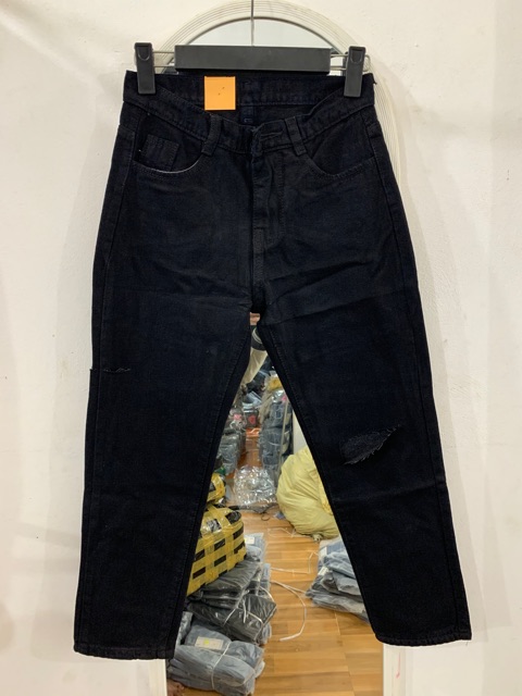 [ Mã FAMAYWA giảm 10K đơn 50K] quần baggy đen rách gối | BigBuy360 - bigbuy360.vn