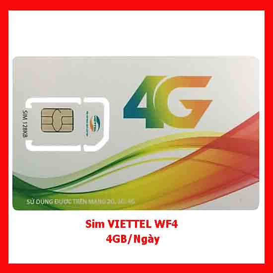 Sim 4G Viettel tặng 4GB/ngày, 120GB/tháng