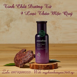 [HSD: 2025] Tinh Chất Từ 9 Loại Thảo Mộc Quý Innisfree Perfect 9 Repair Serum 50ml