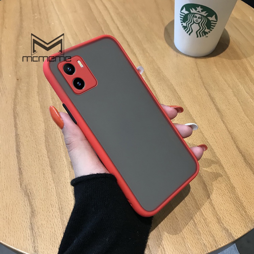 Ốp điện thoại nhám chống sốc chống va đập chống bám vân tay màu sắc thời trang cho VIVO Y02s Y02A Y02 Y02T Y22s Y22 Y36 Y55 Y01 Y21 Y21s Y33T Y33s Y15s Y15a Y76 Y12A Y12S Y11