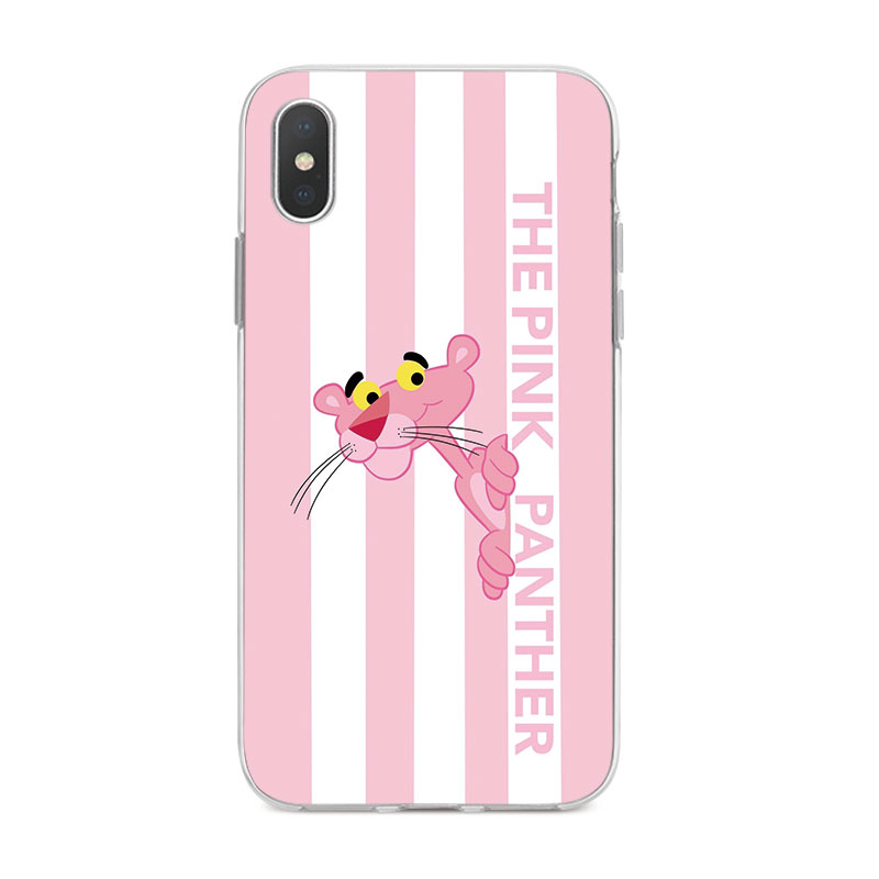 Ốp Lưng iPhone X 6 6s 6Plus 6s Plus 7 7Plus 8 8Plus 5 5s SE TPU mềm Case Báo Hồng