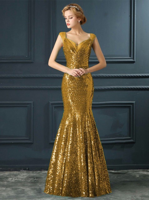 Đầm body kim sa đính cườm