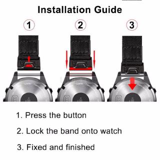 Quick Release Nylon Loop Watch Band Strap for Garmin Fenix 5 5X 5S Plus Instinct