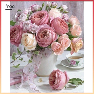 Bộ Tranh Đính Trang Trí Hình Hoa Hồng 5d Diy