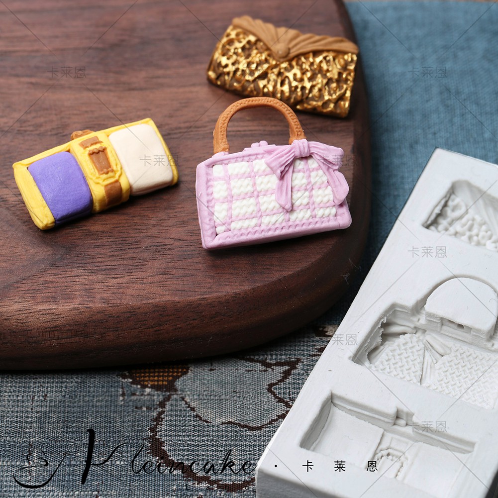 Kalaien Khuôn silicone Làm Bánh Kẹo Hình Túi Xách Tay