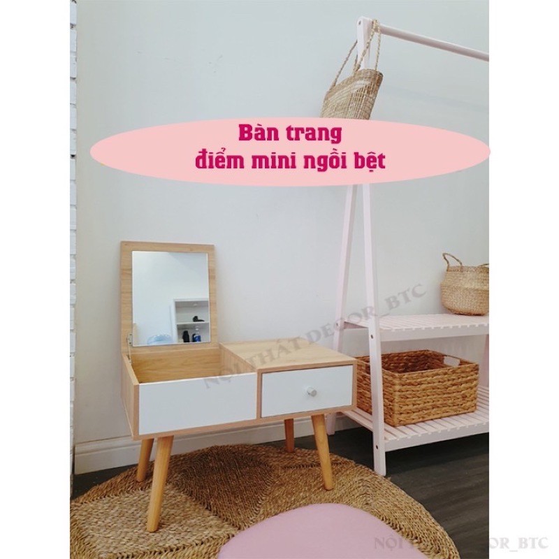 bàn trang điểm mini ngồi bệ có gương