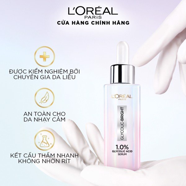Dưỡng Chất Trắng Da Loreal Paris Glycolic-Bright Instant Glowing Serum 1.0% Glycolic Acid