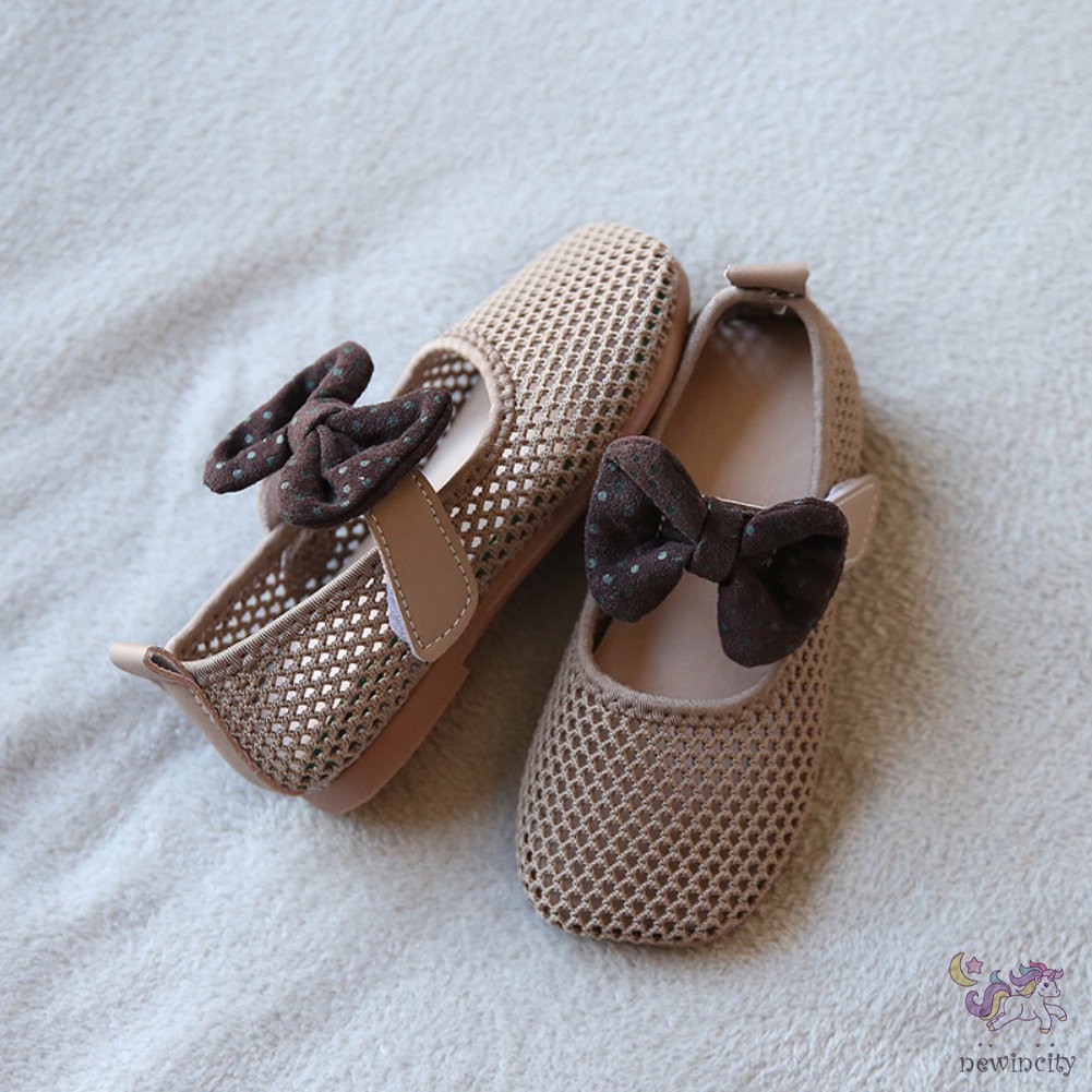 Giày Búp Bê Đính Nơ Thiết Kế Xinh Xắn Cho Bé Gái