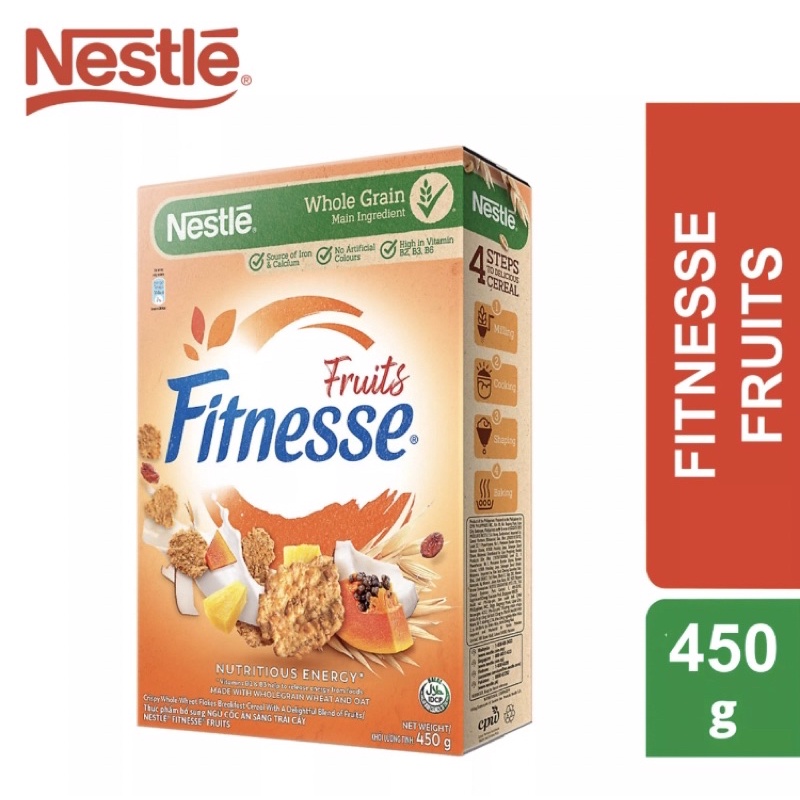Bánh/ngũ cốc ăn sáng Nestlé Fitnesse Fruits  - Hộp 450g