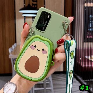 Ốp điện thoại TPU mềm họa tiết bơ khủng long kiểu ví có dây đeo cho SAMSUNG J2 J7 PRIME J4 J6 PLUS J7 PRO A7 2018 HD34