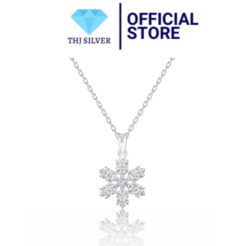 Dây chuyền nữ mặt bông tuyết nạm đá sáng đẹp, xinh xắn - THJ SLIVER