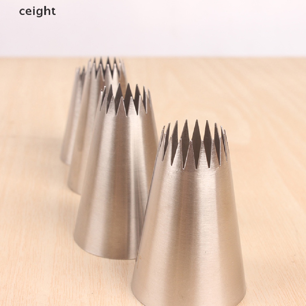 Set 4 đuôi bắt bông kem trang trí bánh bằng thép không gỉ