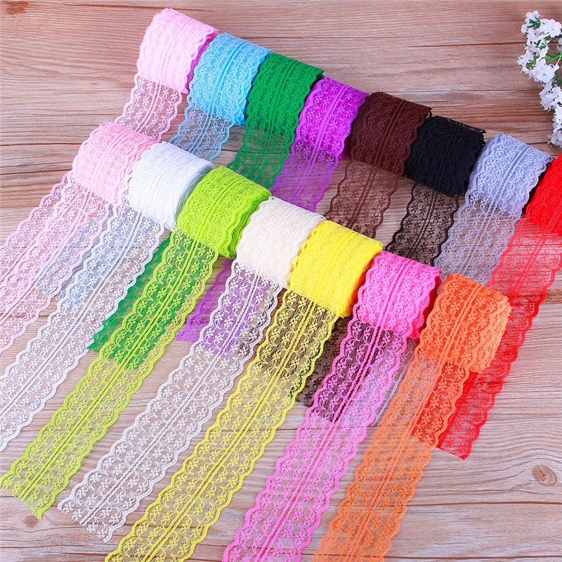 Cuộn dây ruy băng ren phong cách cổ điển rộng 4.5cm dài 9m dùng trang trí tiện lợi