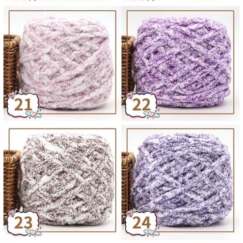 Len Nhung đũa màu chấm phẩy (cuộn 90gr)