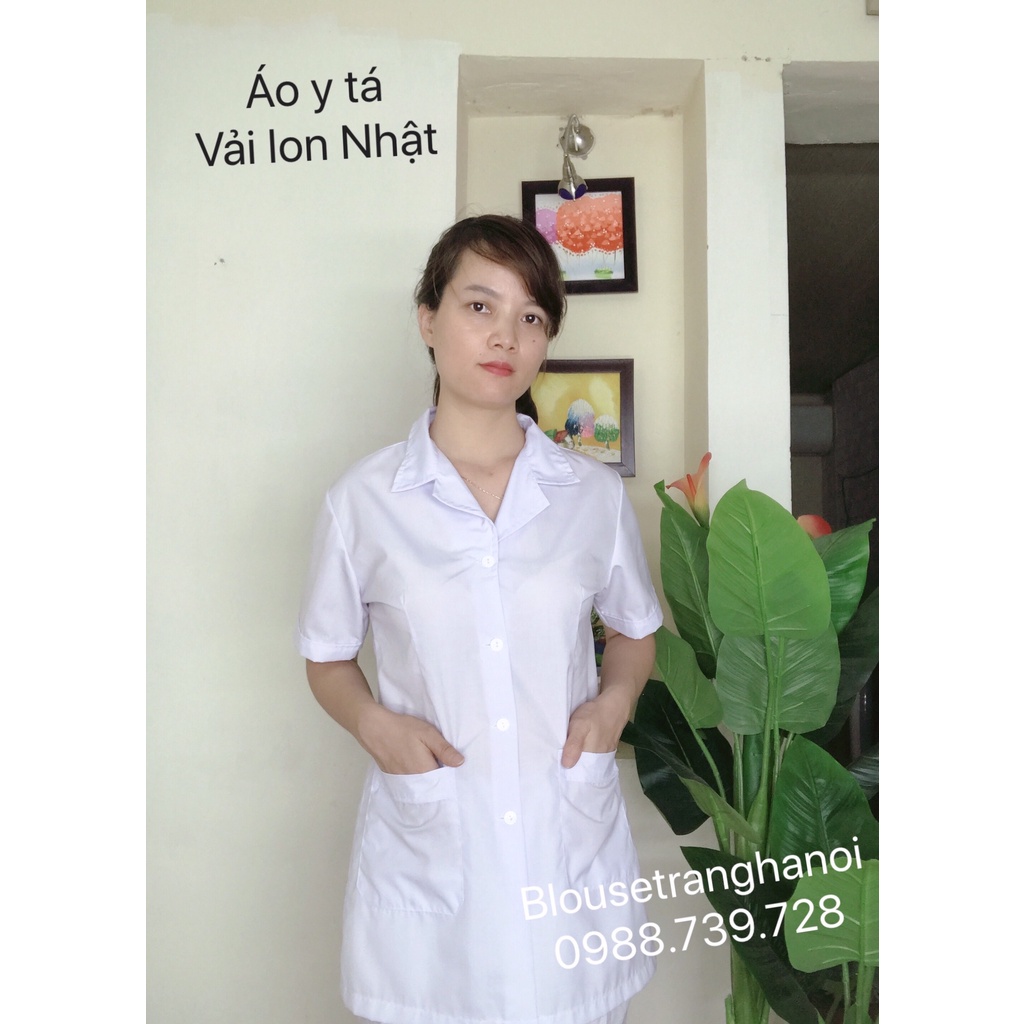 Áo blouse bác sĩ, điều dưỡng nữ cộc tay chất Lon mỹ mát, nhẹ đẹp tuyệt hảo - Blouse trắng Hà Nội | BigBuy360 - bigbuy360.vn