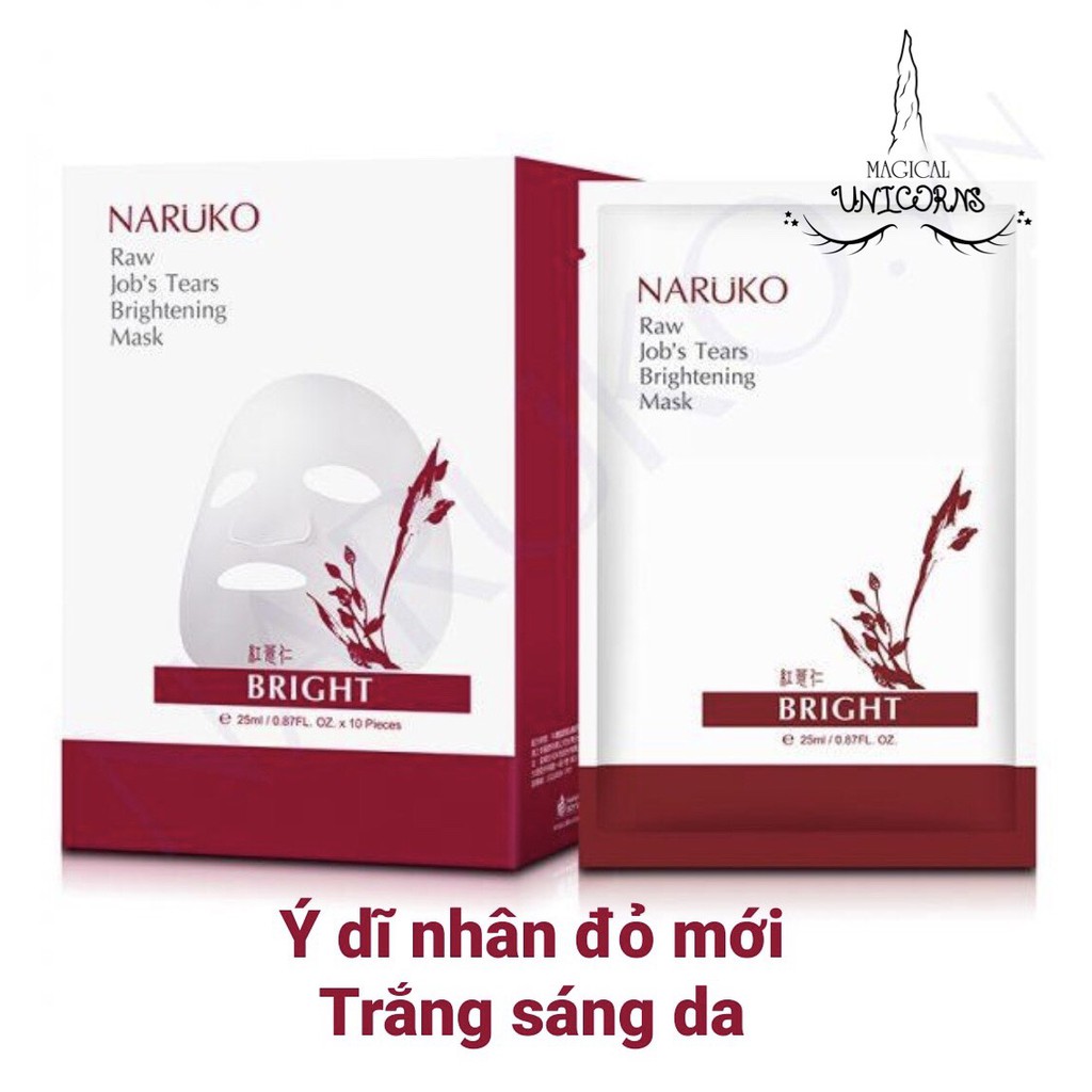 [Bản Đài, hộp 8~10 miếng] Mặt nạ NARUKO các dòng