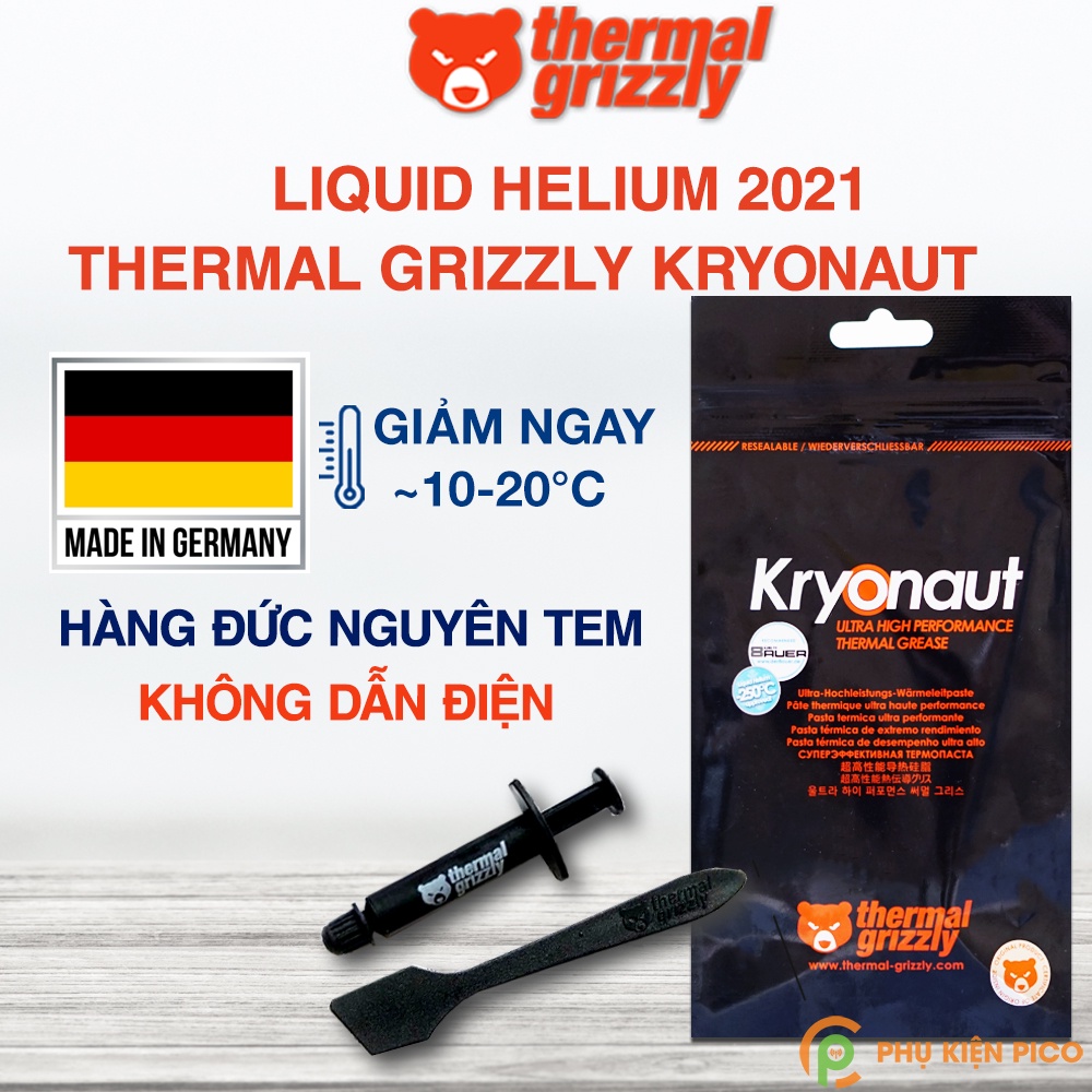 Keo tản nhiệt Thermal Grizzly Kryonaut - Kem tản nhiệt Thermal Grizzly Conductonaut kim loại lỏng 1 Gram - Keo tản nhiệt