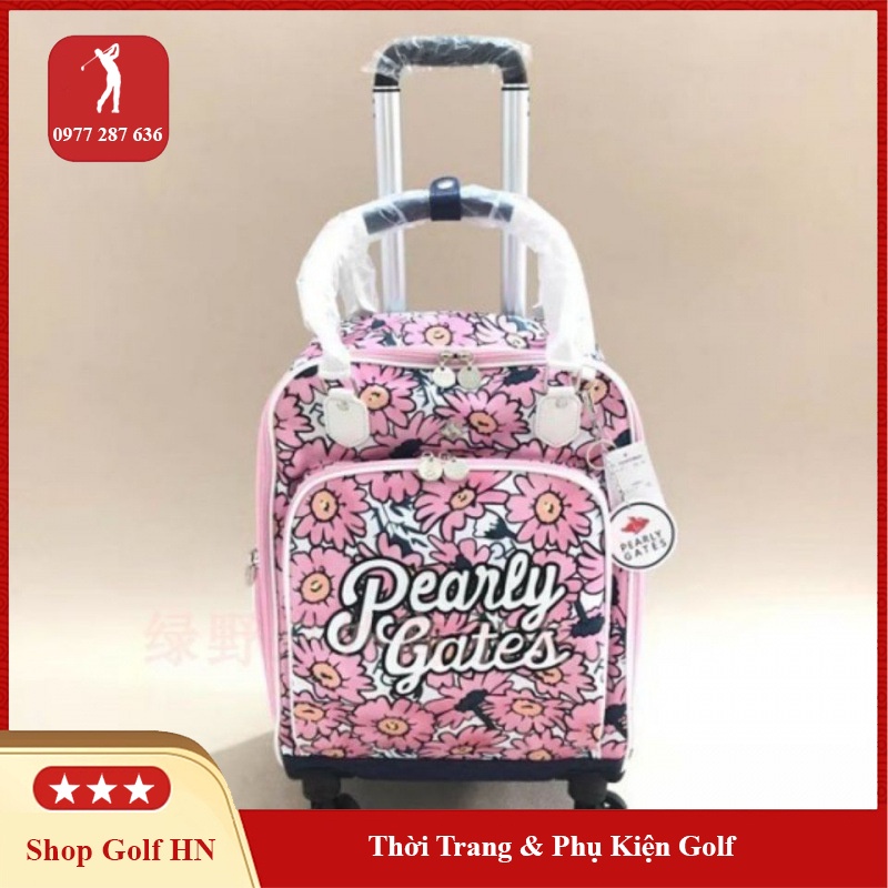 Túi đựng quần áo và giày golf nữ Pearly gates có bánh vải bạt chống nước TD006