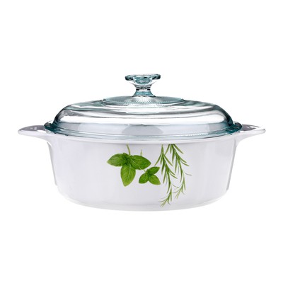 Nồi thủy tinh tròn Pháp Corningware P-12-22-EH European Herbs 1.25L-2.25L