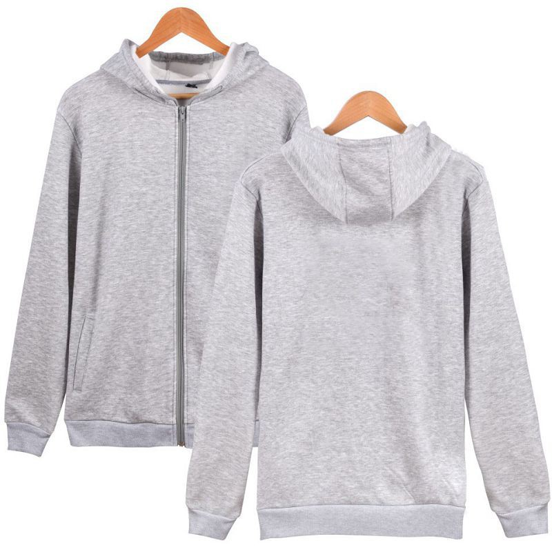 Áo Hoodie Tay Dài Vải Cotton Có Khóa Kéo Hiện Có 6 Màu Cho Cặp Đôi