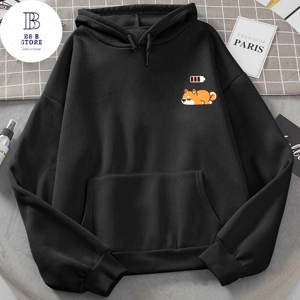 ÁO KHOÁC HOODIE NỈ IN CÚN NGỦ CỰC ĐẸP FORM NAM NỮ ĐỀU MẶC ĐƯỢC