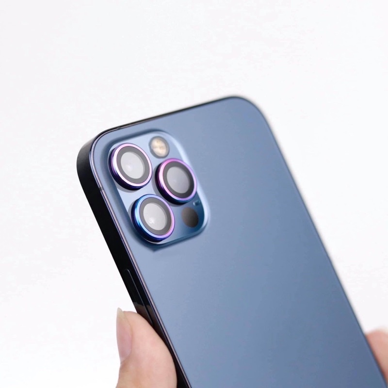 VIỀN NHÔM TITAN BẢO VỆ CAMERA IP 11/11PRO/11PROMAX/12MINI/12/12PRO/12PROMAX/13PROMAX/14PROMAX/15PROMAX- ÁNH 7 MÀU