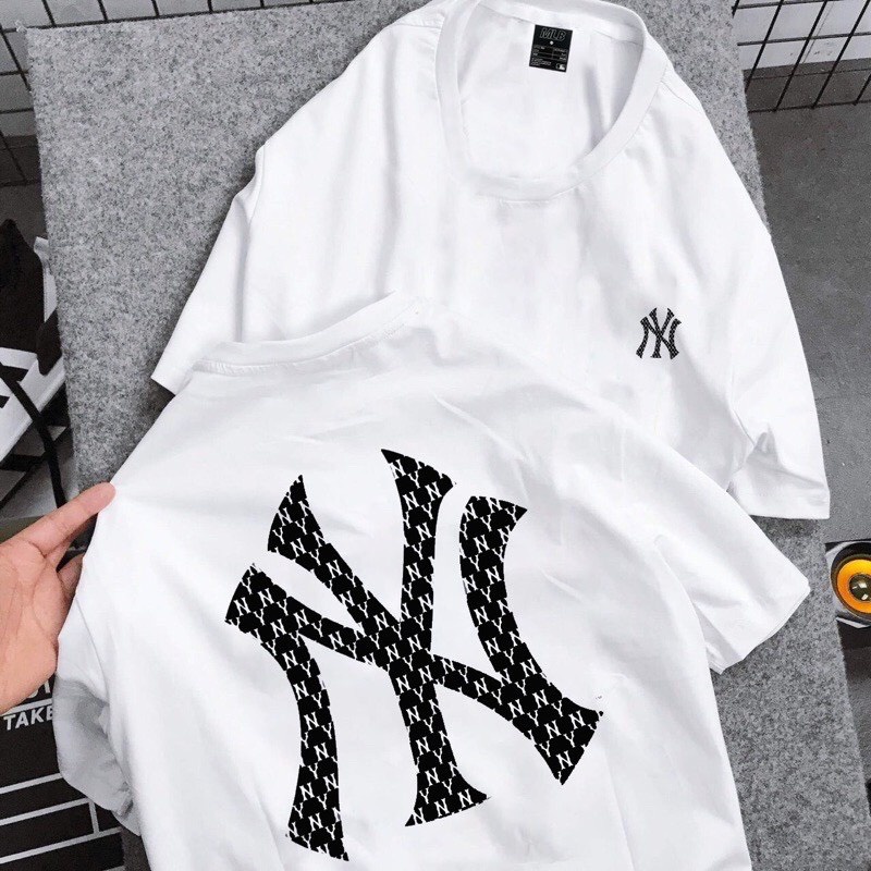 Áo Thun NEW YORK MLB LIKE  Áo Phông Nam Nữ Tay Lỡ Cổ Tròn Thun 4 Chiều Hot