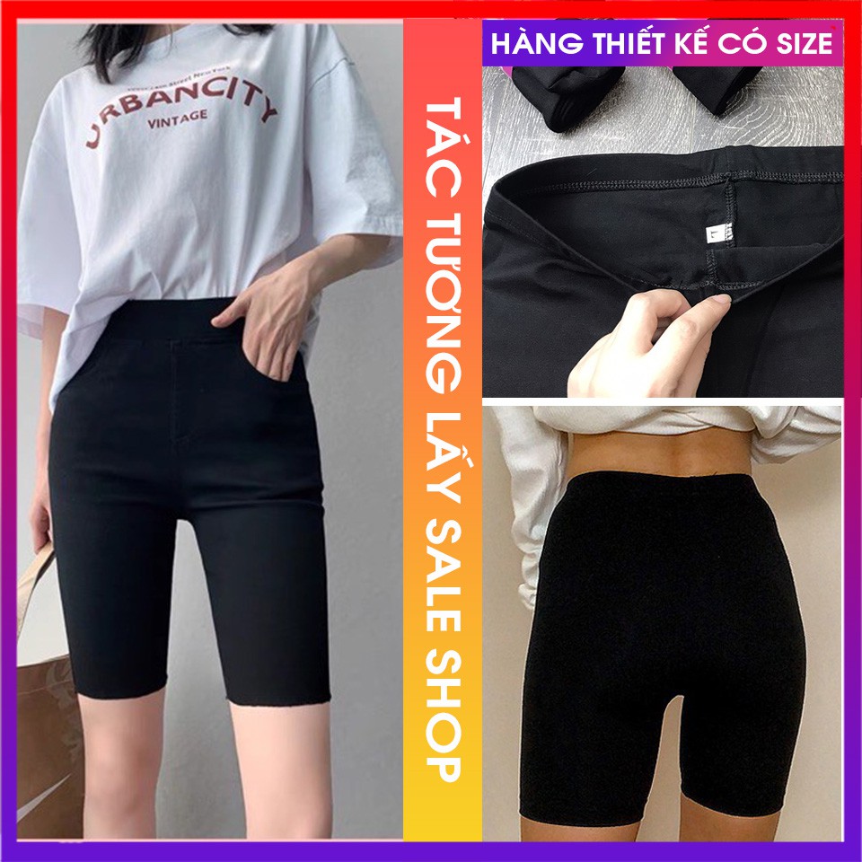 [Quần Legging Đùi] Cạp Chun- Vải Thun(Cotton) Cao Cấp-Co Giãn-Dáng Ôm Chân Tôn Dáng [SALE XẢ HÀNG].