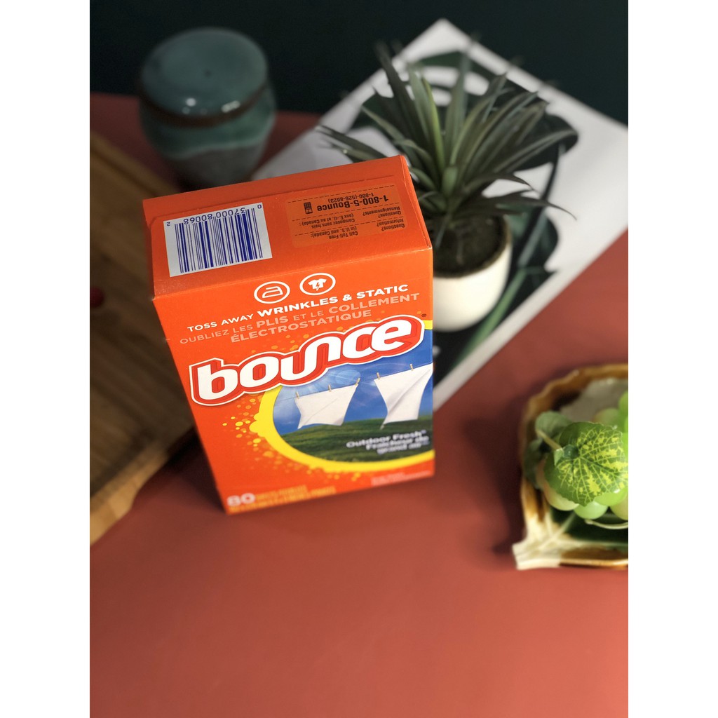 Giấy thơm quần áo Bounce ( Dùng cho máy sấy) 80 tờ-Nhập khẩu chính hãng P&G Mỹ-Giá tốt