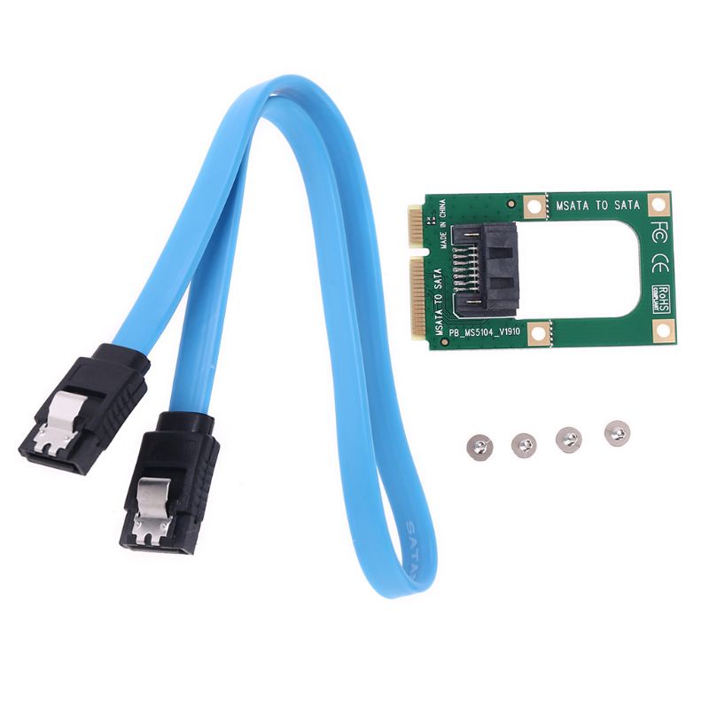 Bộ chuyển đổi thẻ nhớ SATA mini từ MSATA TO 7 Pin dành cho 2.5 "and 3.5" HDD SSD với dây cáp SATA