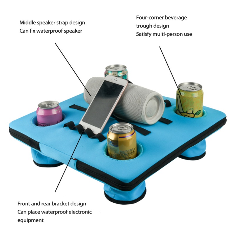 Wu Giá Đỡ Cốc Uống Nước Bơm Hơi Bằng Cao Su Tổng Hợp Màu Xanh Dương Xanh Lá