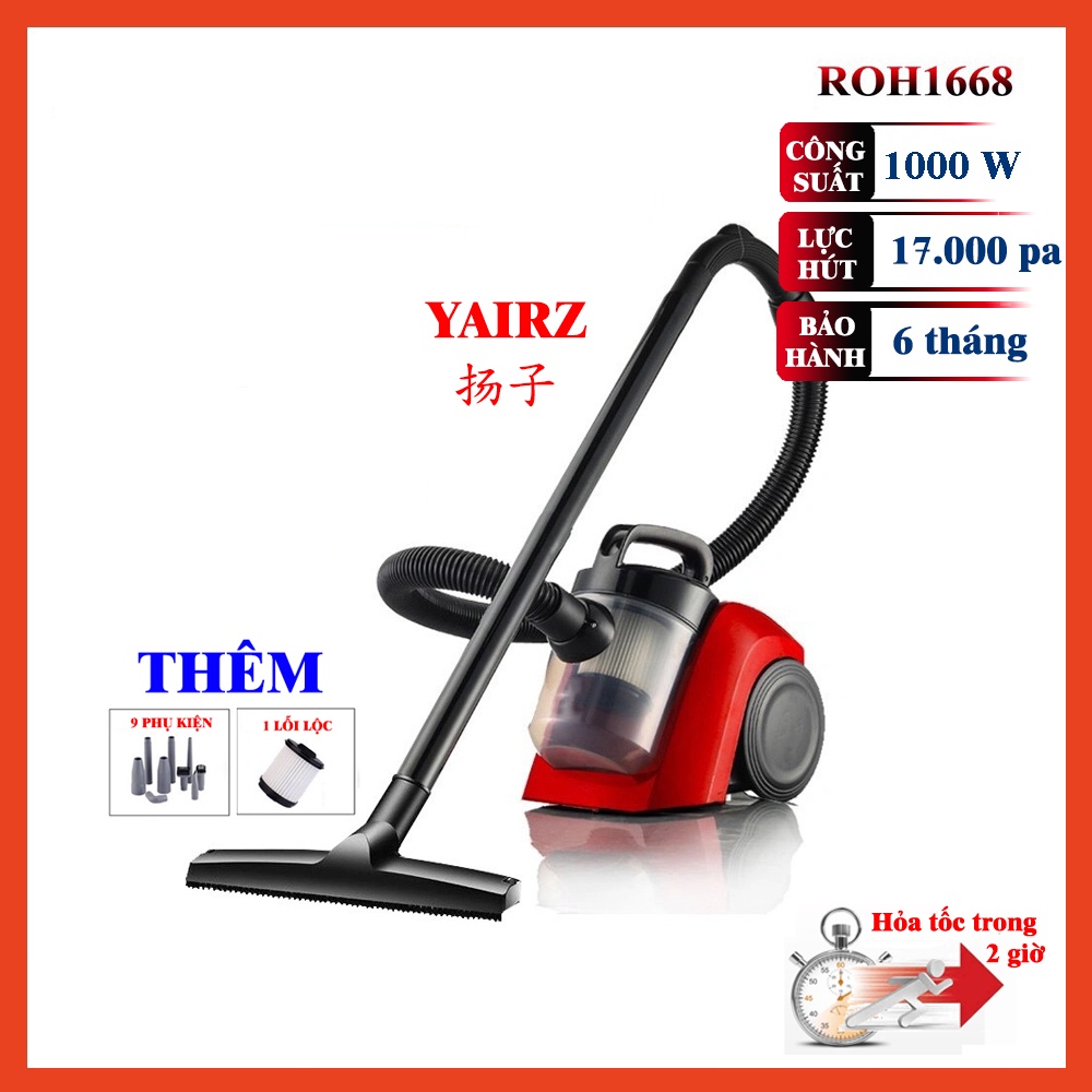 Máy hút bụi gia đình công suất 1000 w , lực hút 17.000 pa