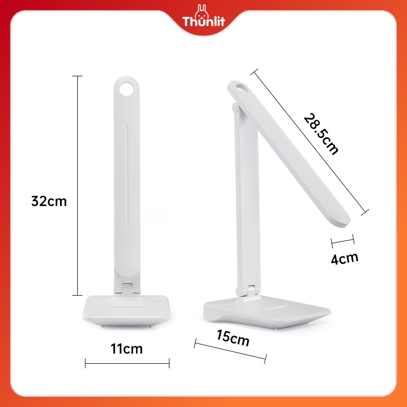 Đèn bàn Thunlit có thể điều chỉnh 3 chế độ sáng cổng sạc usb tiện dụng