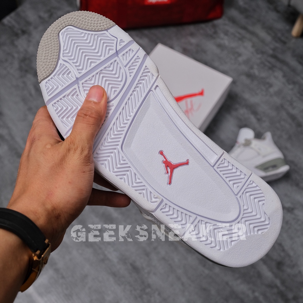 Nguyên Bản SC  Giày Sneaker Jordan 4 Oreo  “ Tech Grey “