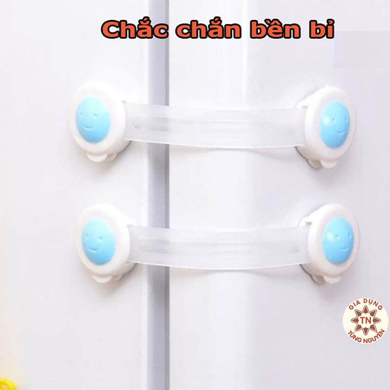 Khóa Giây Cửa Tủ Lạnh Mini, khóa tủ vải đựng quần áo, tủ nhựa, tủ giày gỗ thông minh siêu bền [KHOÁ TỦ DẺO]