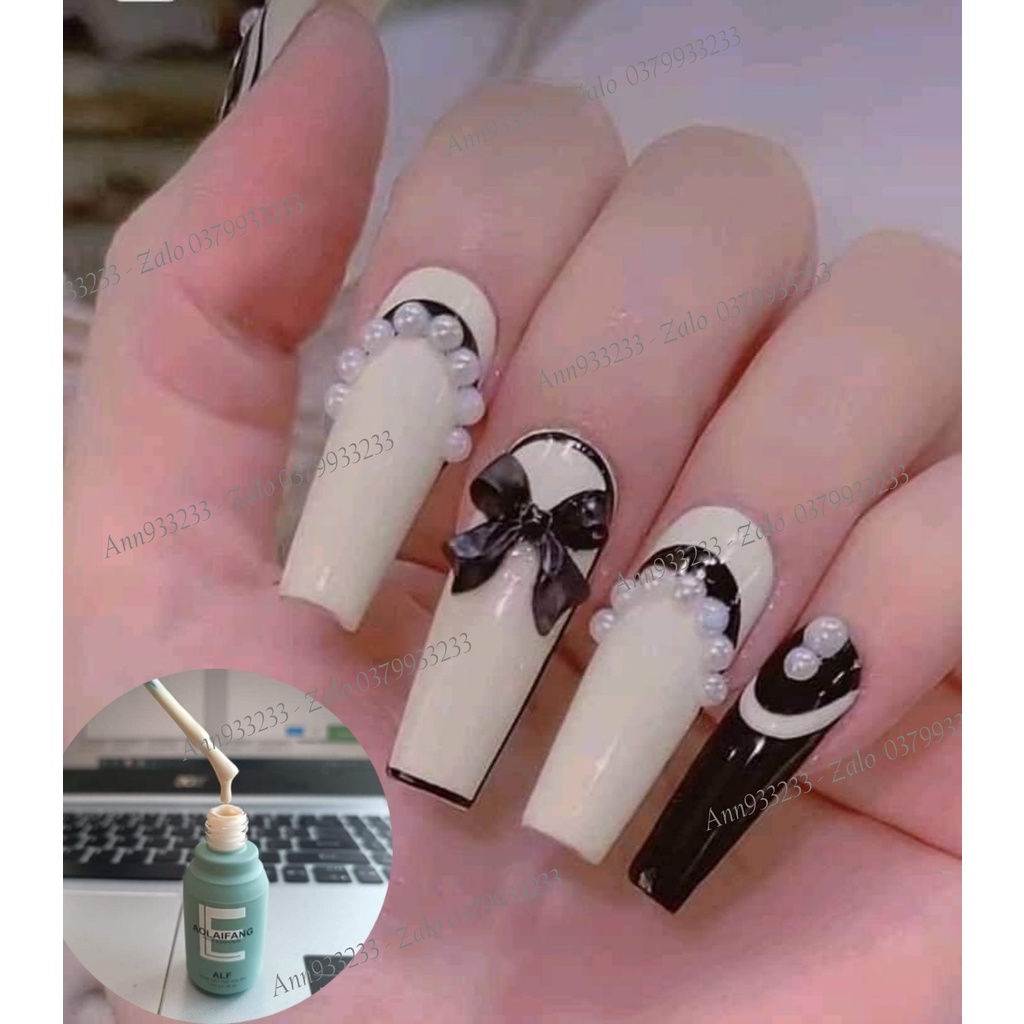 Màu sơn ALF màu trắng đục hót trend - Sơn gel gạo sữa cao cấp siêu mượt Chất sơn đặc mướt màu 192 - Ann933233
