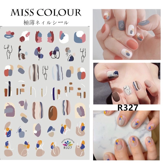 Sticker hình chữ tiếng anh dán móng tay nail