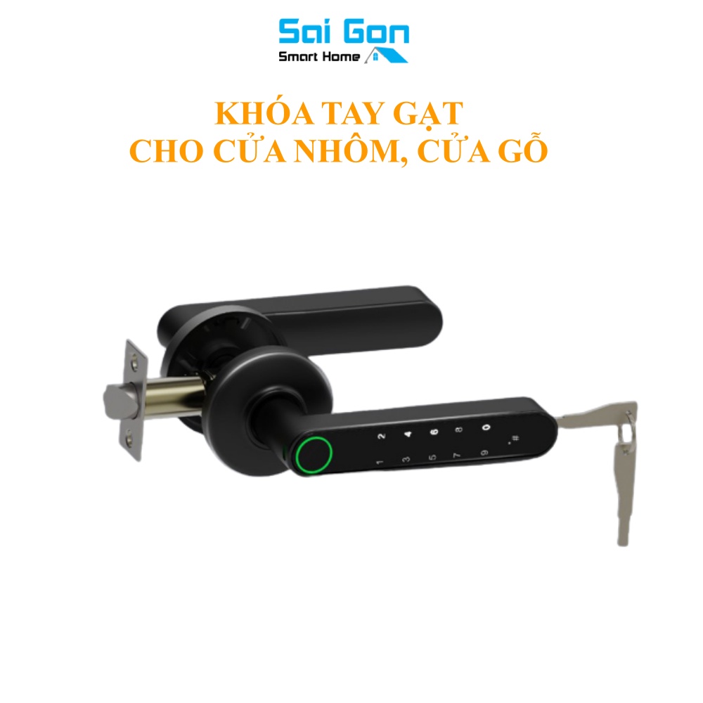 Khóa Vân Tay Cửa Gỗ, Nhôm, Thay Thế Khóa Tay Nắm Tròn Thông Thường, Sử Dụng App Tuya, Kết Nối Bluetooth