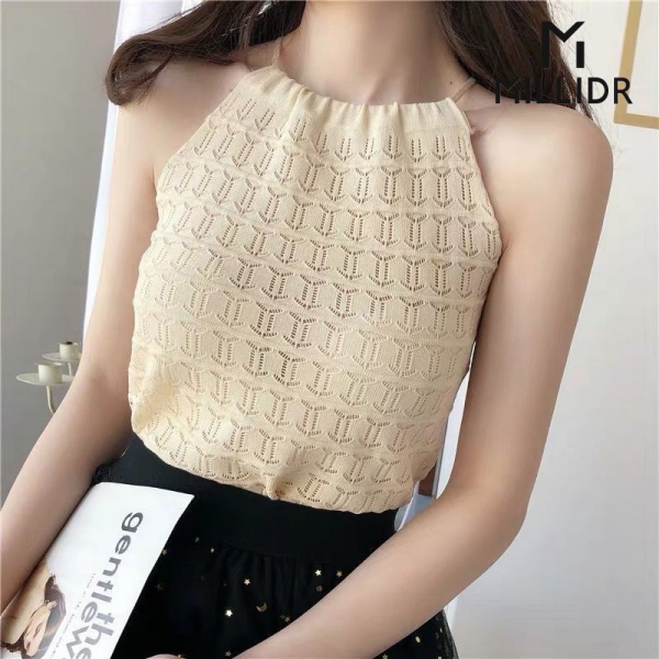 Áo croptop Dệt Kim Sát Nách Phong Cách Hàn Quốc Thời Trang Mùa Hè Quyến Rũ Cho Nữ