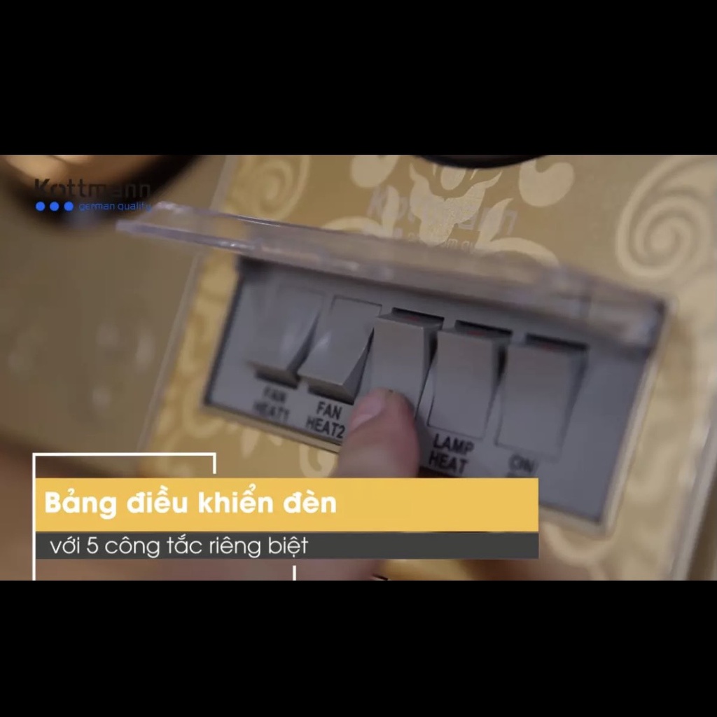 Đèn sưởi nhà tắm Kottmann K2BHWG – Phân Phối Chính Hãng – Bảo Hành 36 Tháng