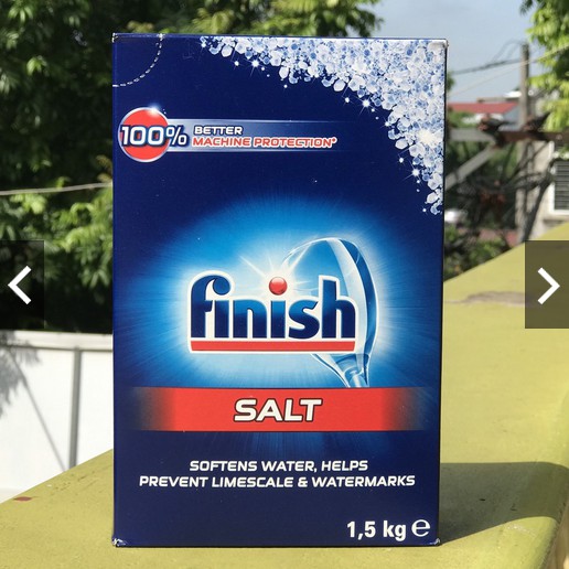 Muối rửa bát Finish loại 1.5kg nhập khẩu châu âu, muối finish spezial salz salt dùng làm mềm nước cho máy rửa bát