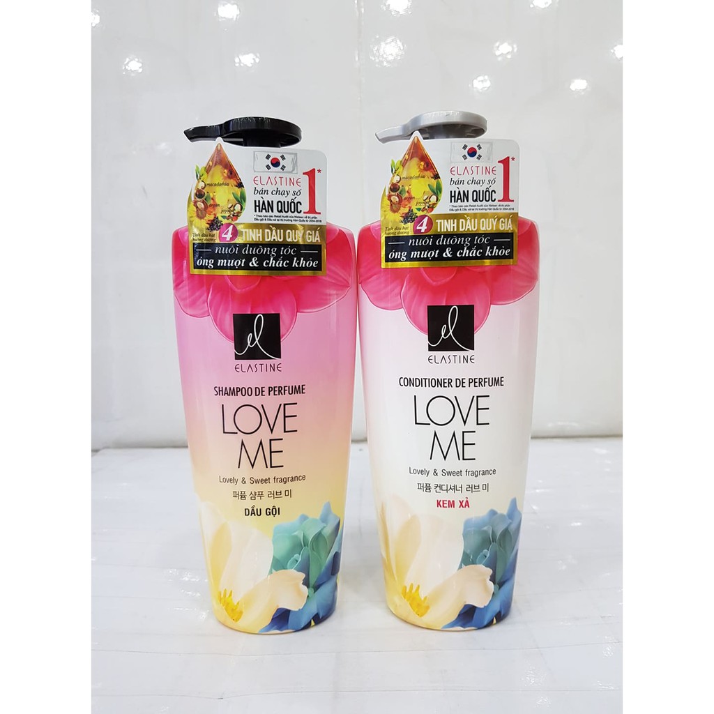 Combo 2 Chai Dầu Gội Và Dầu Xả Dưỡng Tóc Hương Nước Hoa Elastine 600ml | BigBuy360 - bigbuy360.vn