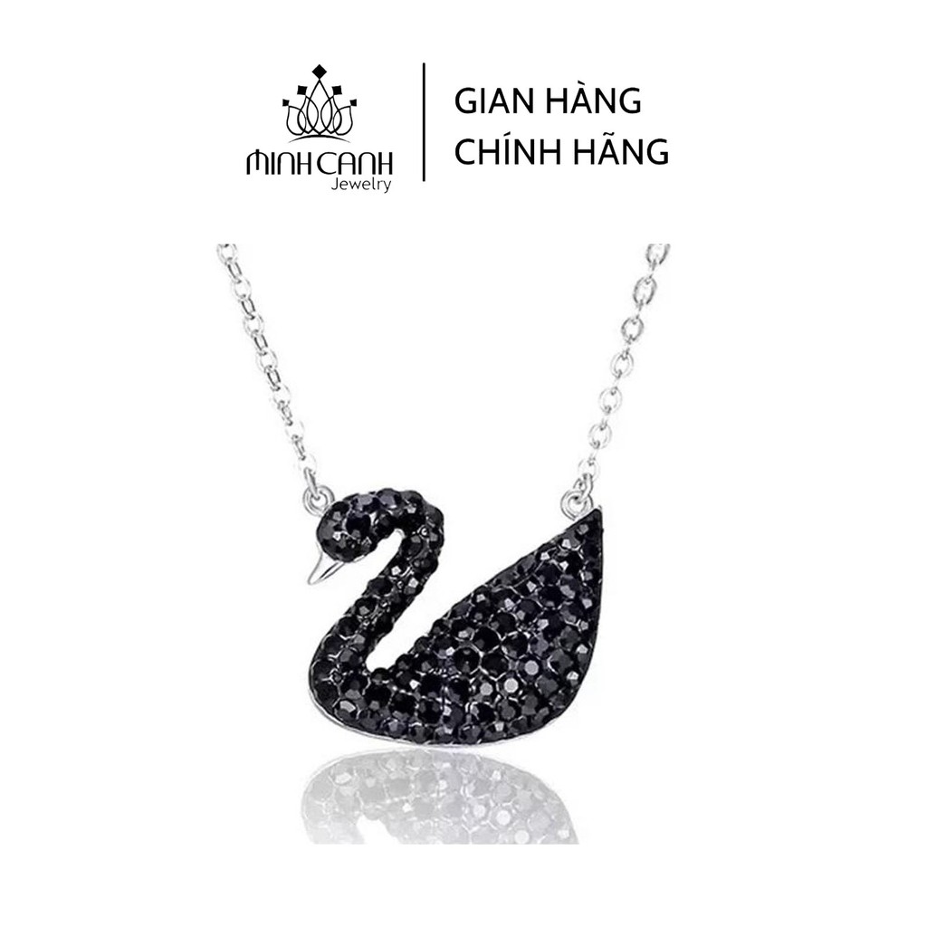 Dây Chuyền Thiên Nga Đen Bạc Xi Bạch Kim - Minh Canh Jewelry